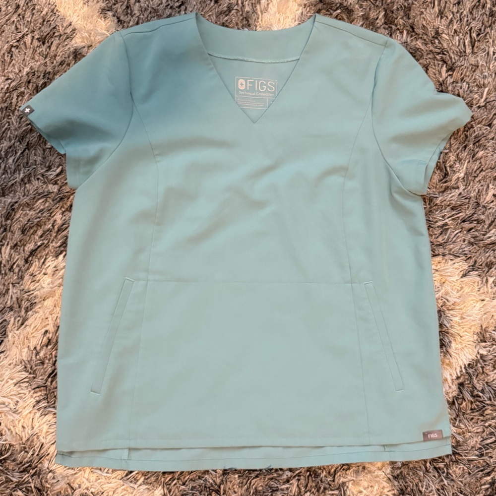 Figs Aqua Blue Scrub Set